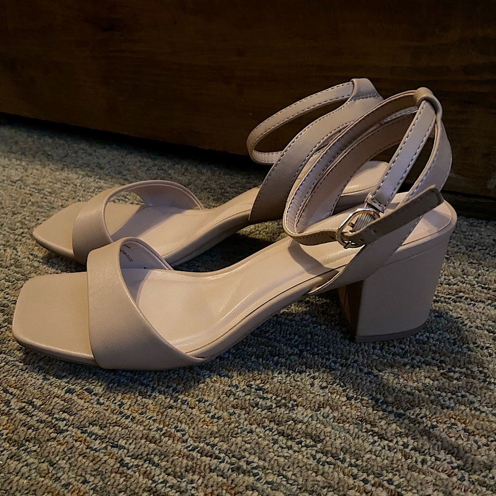Tan low heels